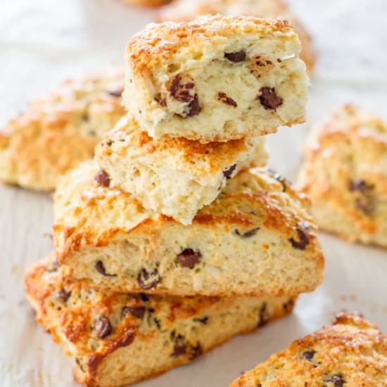 Chocolate Coconut Almond Scones
