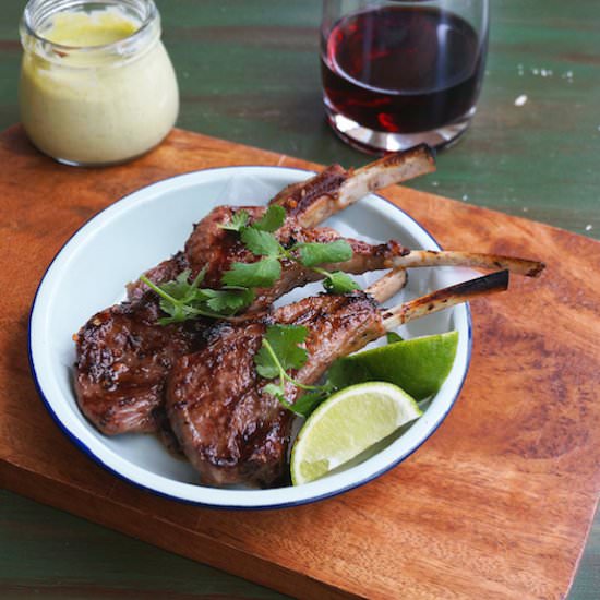 Grilled Lemongrass Lamb Chops