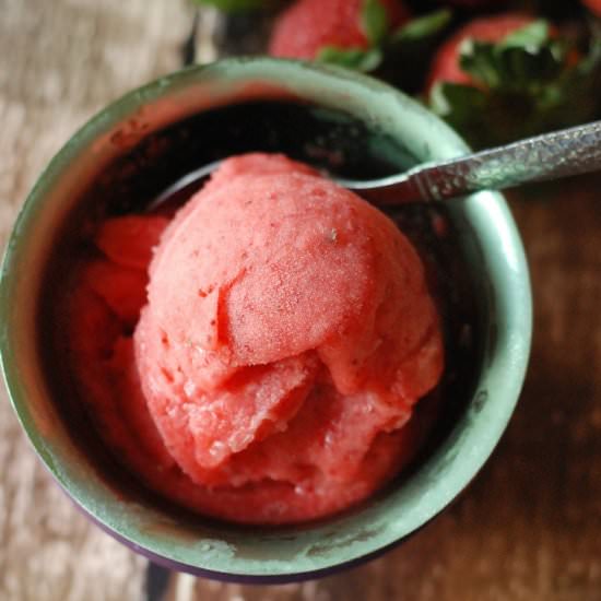 Strawberry Lime Sorbet