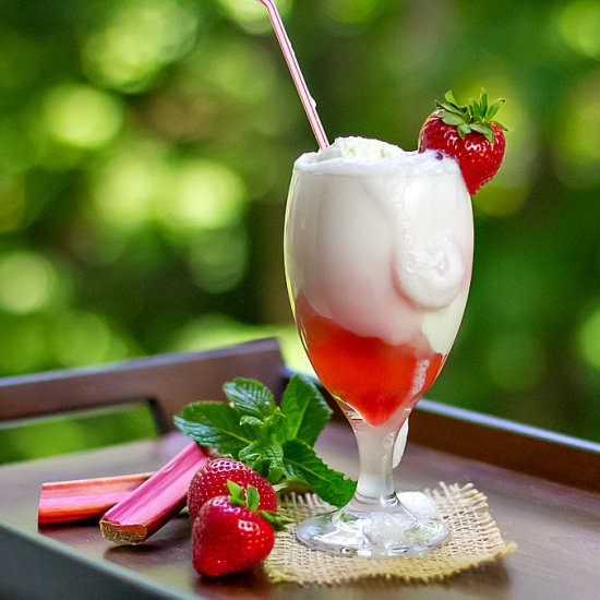 Strawberry Rhubarb Float