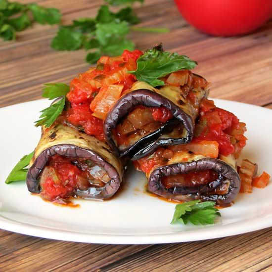 Vegan Eggplant Rollatini