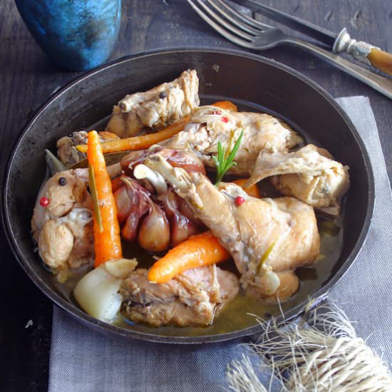 Rabbit Marinated Vinegar and Herbs