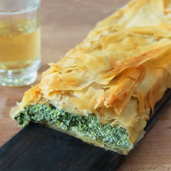 Italian Buffet Spinach Ricotta cake