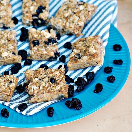 Baked Blueberry Oatmeal Bars