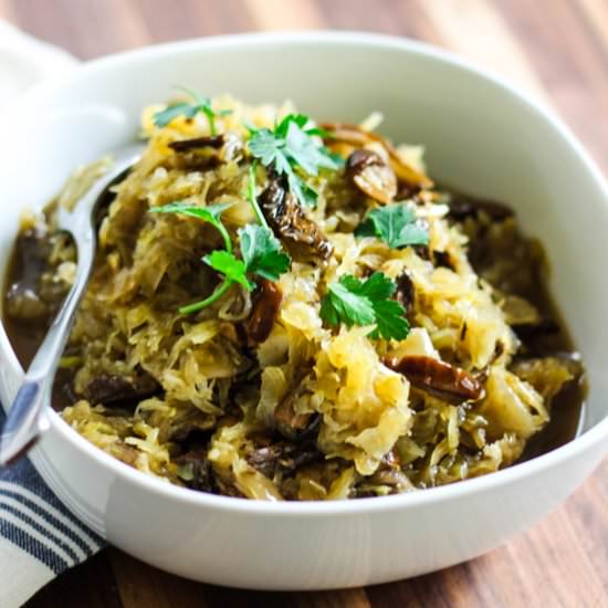Sauerkraut and Mushrooms