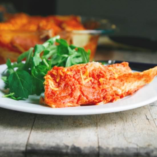 Cheesy Chicken Potato Enchiladas