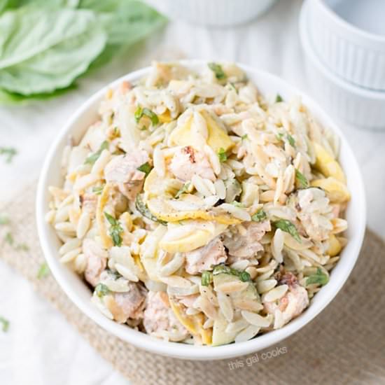 Grilled Salmon and Vegetable Salad