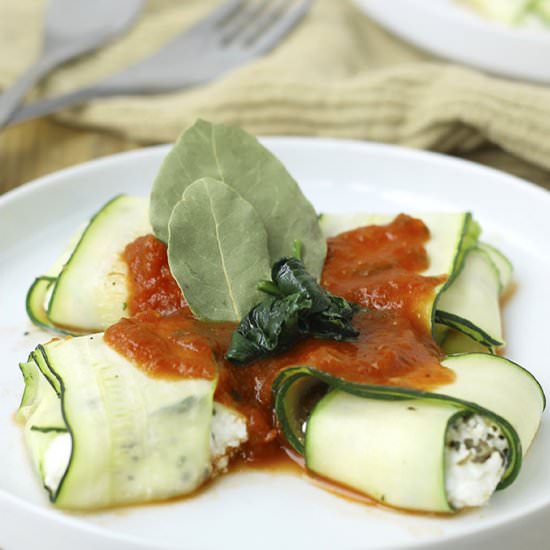 Spinach & Ricotta Zucchini Ravioli