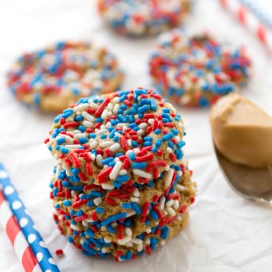 Peanut Butter Sprinkle Cookies