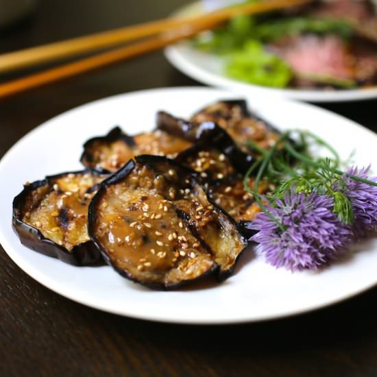 Miso-Ginger Grilled Eggplant