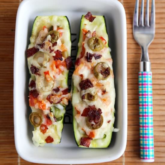 Baked and Stuffed Zucchini Boats
