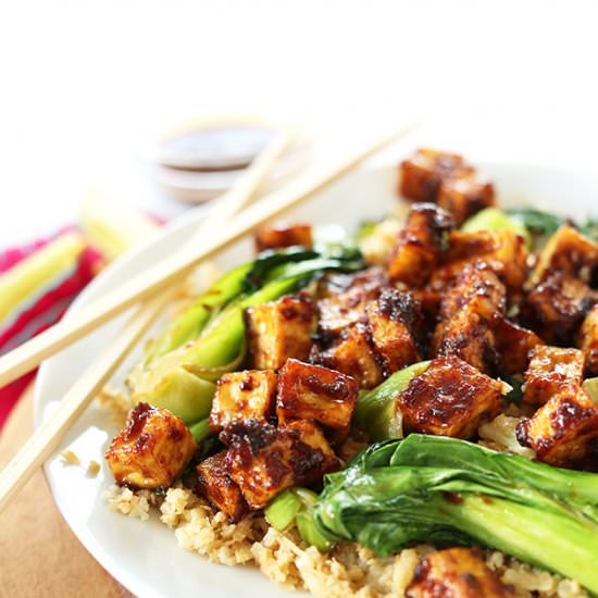 Crispy Peanut Tofu Stir Fry