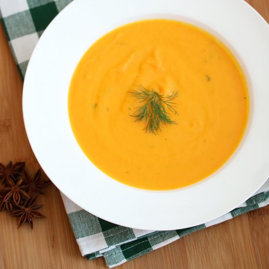 Carrot Soup with Star Anise & Dill