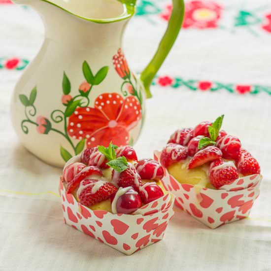 Strawberry Cherry Muffins