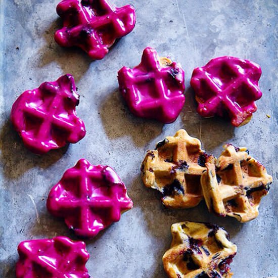Blueberry Waffle Cookies