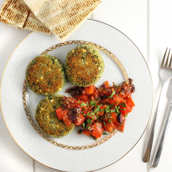 Spinach and feta patties