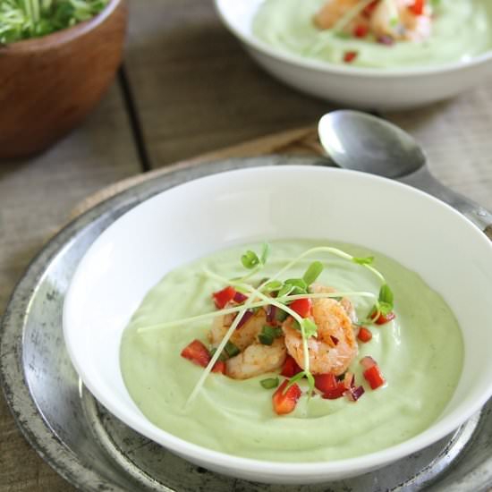 Chilled avocado soup