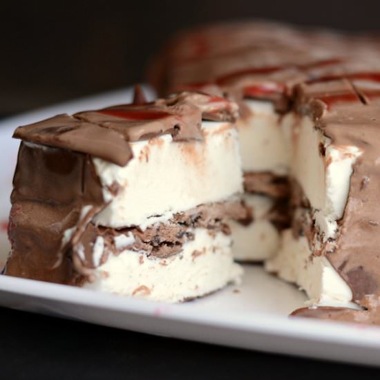 Chocolate Raspberry Ice Cream Cake