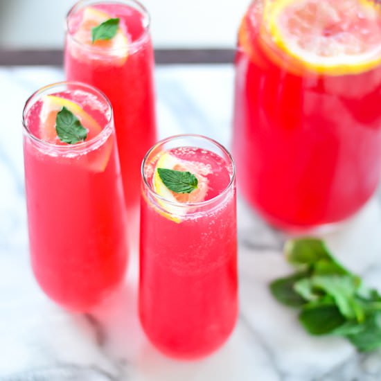 Pomegranate Lemonade Spritzers
