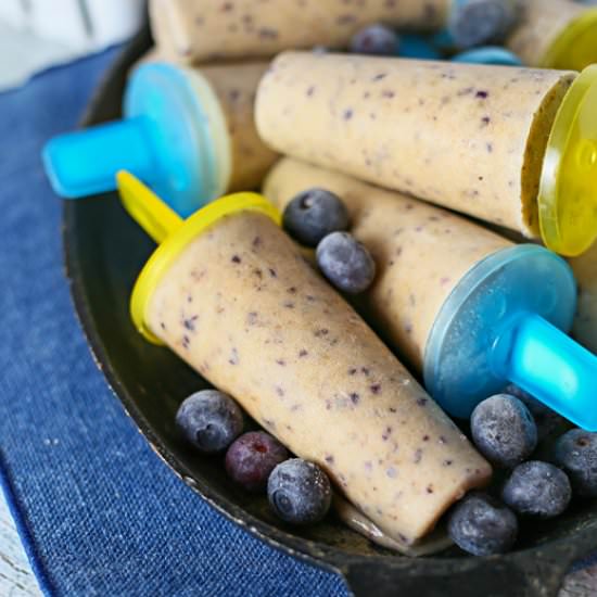 Banana Blueberry Smoothie Pops