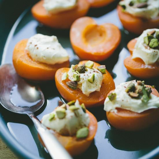 Lavender Poached Apricots