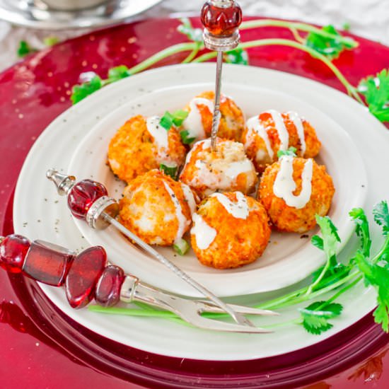 Crockpot Buffalo Chicken Meatballs