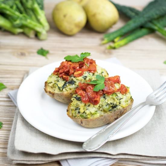 Broccoli and Kale Twice Potato