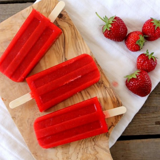 Strawberry Popsicles
