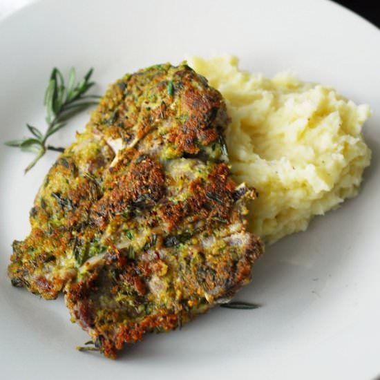 Rosemary Crusted Lamb Steaks