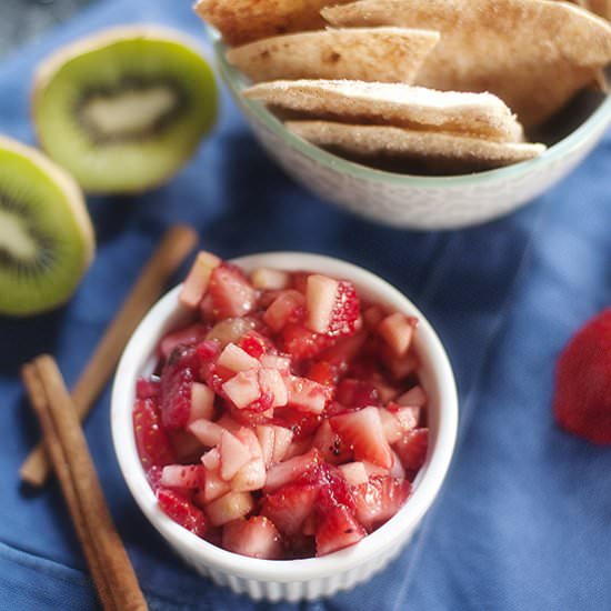 Fruit Salsa and Cinnamon Chips