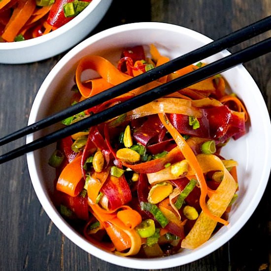 Shaved Carrot Salad with Pistachios