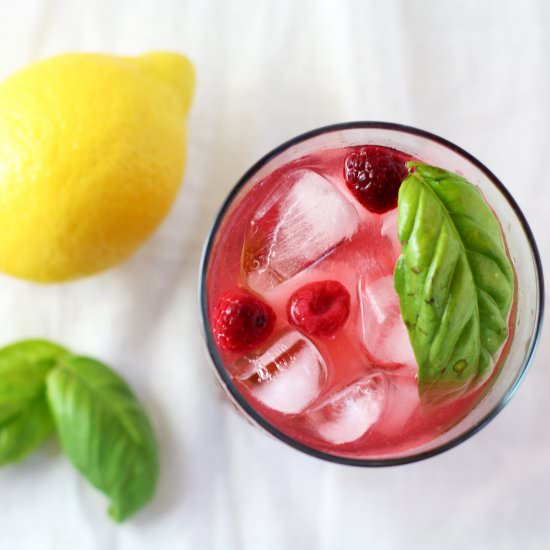 Raspberry Basil Vodka Lemonade