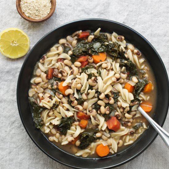 Pasta and Beans Soup with Kale
