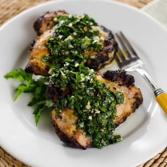 Grilled Chicken with Chimichurri Sauce