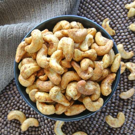 The Best Slow Cooker Spiced Cashews