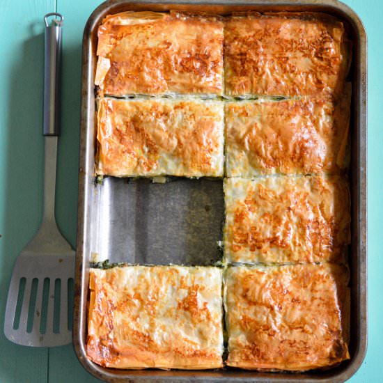 Swiss Chard & Spinach Pie