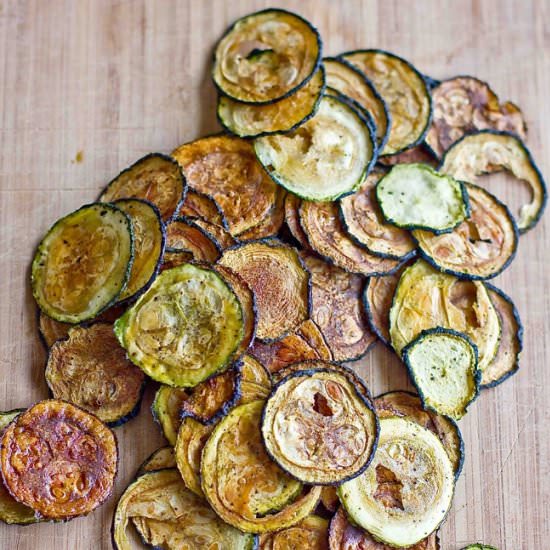 Paleo Baked Zucchini Chips