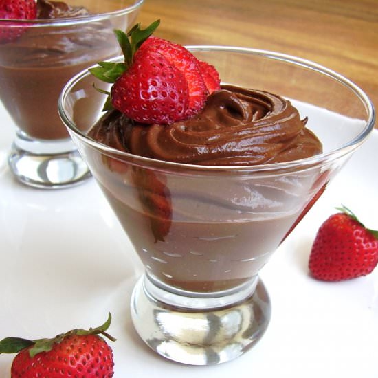 Dark Chocolate-Strawberry Mousse