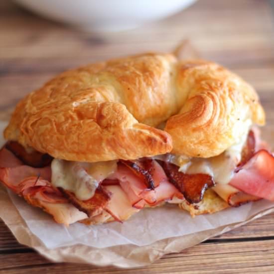 Ham, Turkey & Bacon Croissant Melts