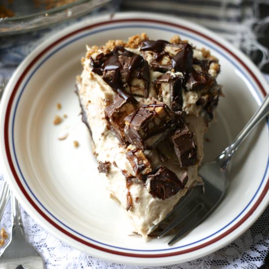 Choc. Peanut Butter Snickers Pie