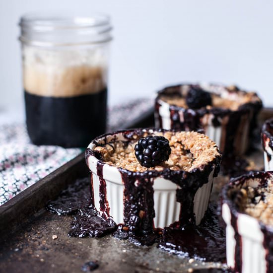 Chocolate Porter Berry Cobblers