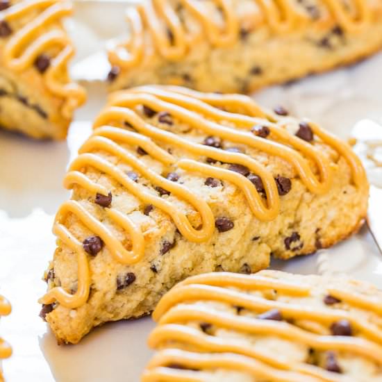 Peanut Butter Chocolate Chip Scones