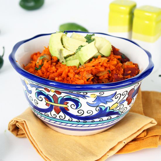 Jalapeno and Chorizo Carrot Rice