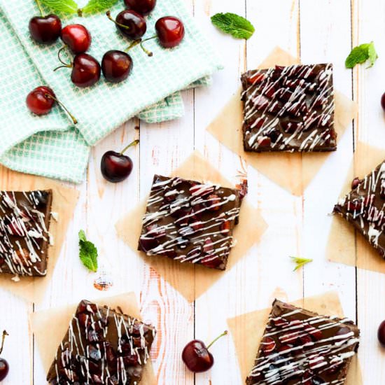 Double Chocolate Cherry Chunk Bars