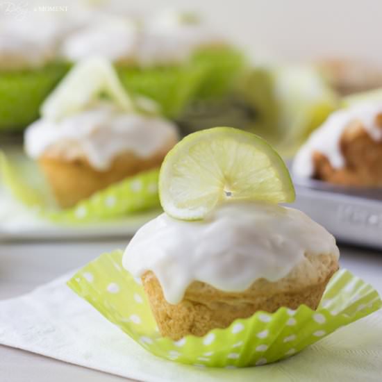 Coconut Lime Glazed Muffins