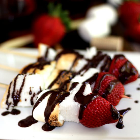 Angel Food Cake S’mores Skewers