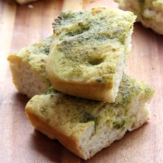 Pesto Focaccia Bread