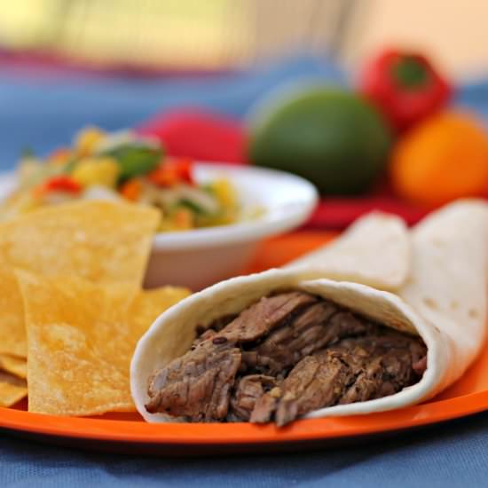 Carne Asada with Grilled Pineapple