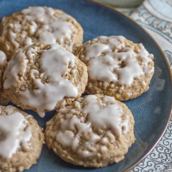 Maple Iced Oatmeal Cookies