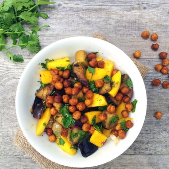 Aubergine Mango Salad